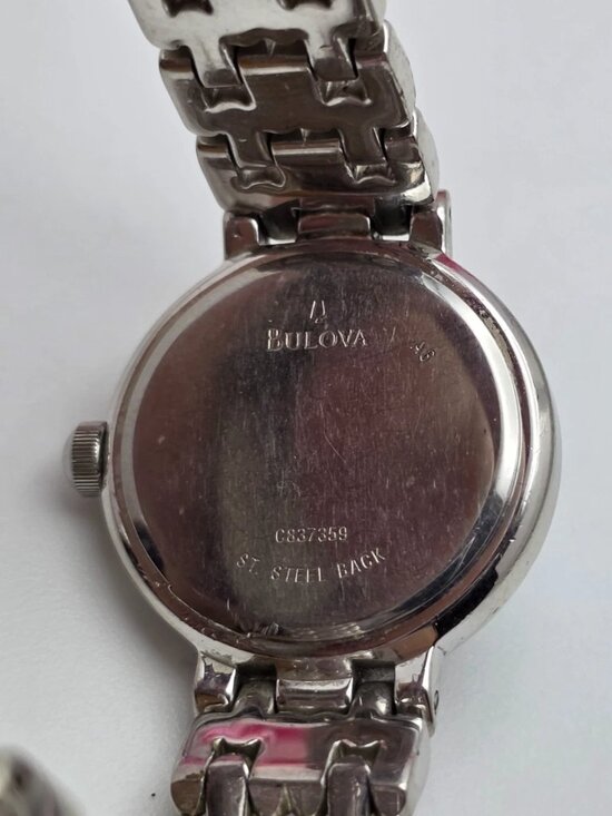 Bulova 96R150 Womens Watch Diamond Bezel Blue MOP Dial  display picture 1